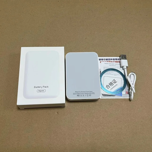 Batterie externe magnétique sans fil IPB01. Power Bank 10000 mAh pour smartphone.